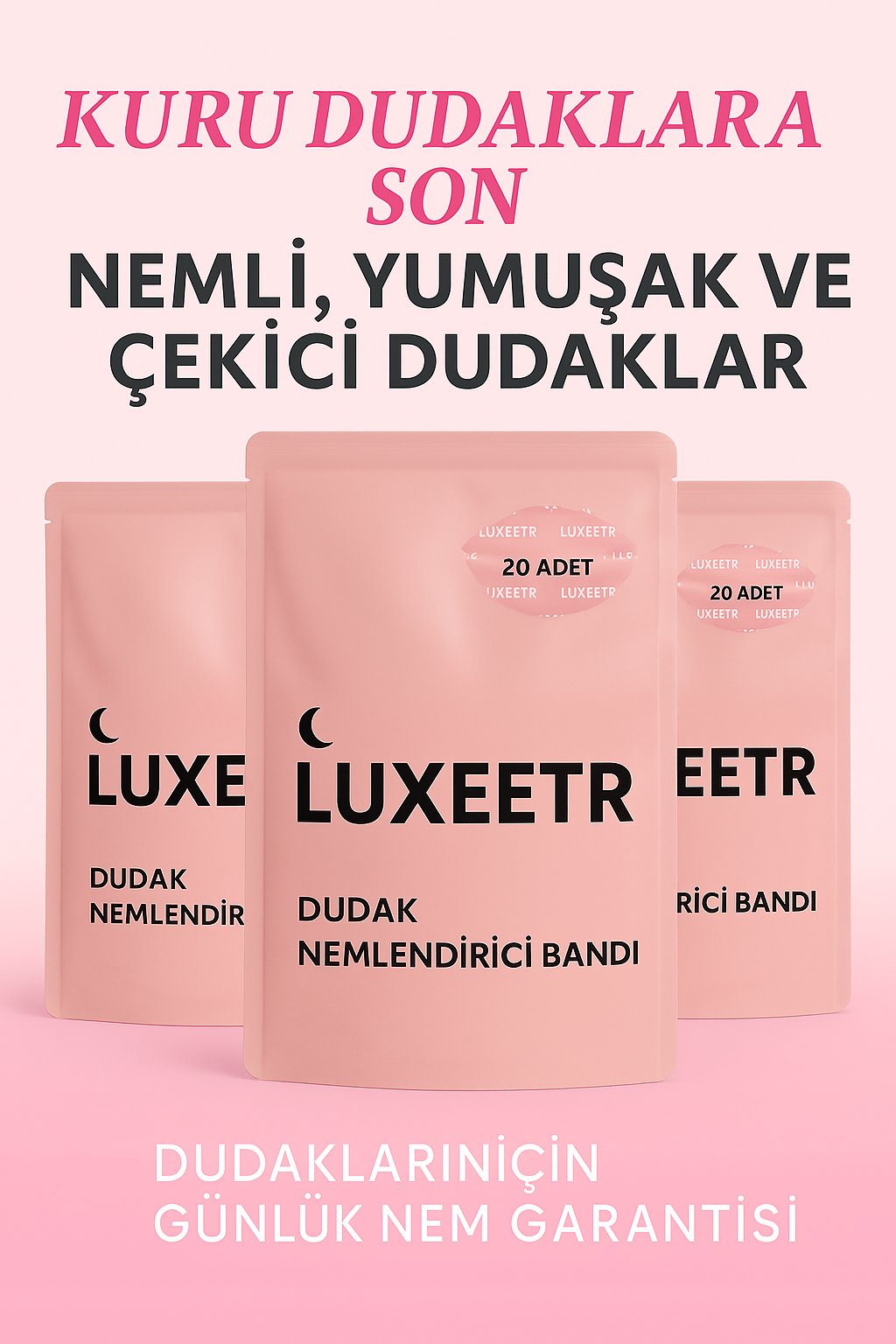 Luxee Kolajen Dudak Nemlendirici Maskesi